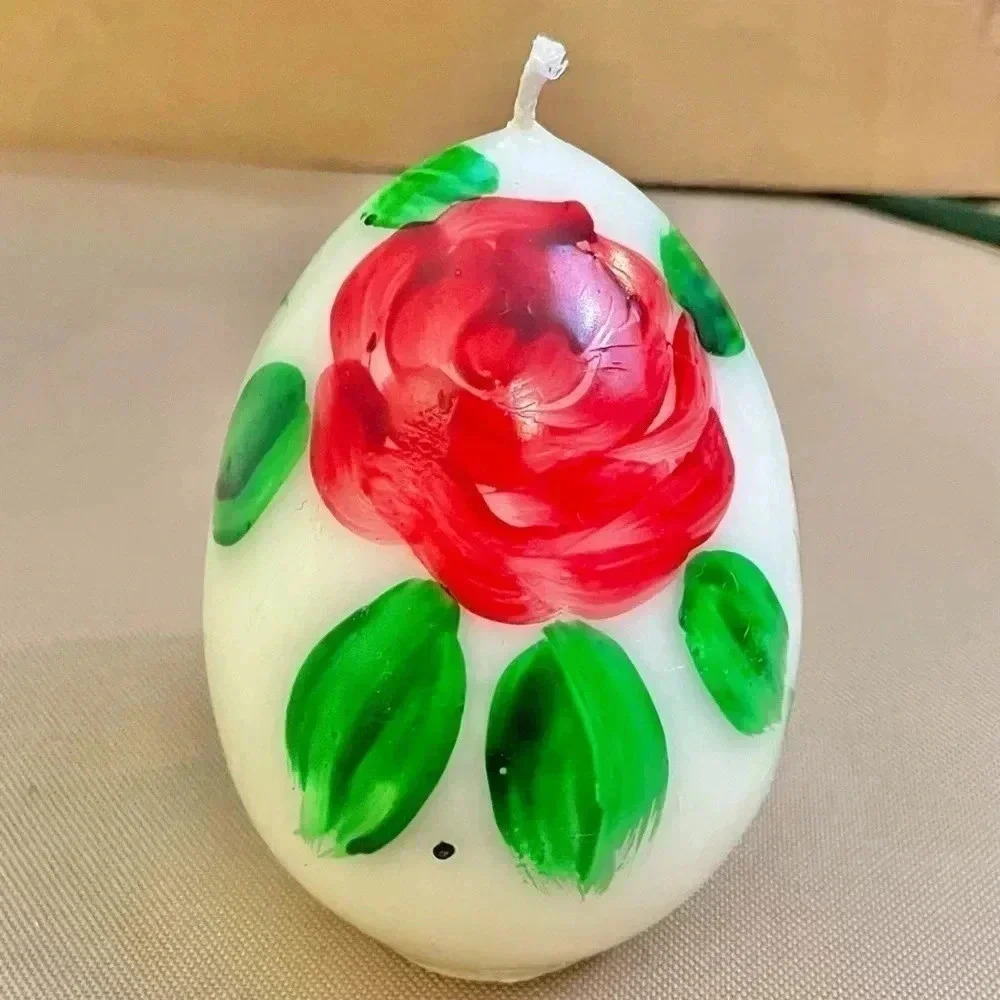 Rose Floral Wax Candle Made In Italy - Picture 2 of 6
